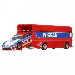 Set 2 Masini metalice - Hot Wheels - Transportator Euro Hauler cu Nissan 300 ZX GTS