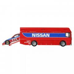 Set 2 Masini metalice - Hot Wheels - Transportator Euro Hauler cu Nissan 300 ZX GTS
