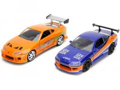 Set 2 Masini metalice - Fast & Furious Legacy Series - Nissan Silvia S15 2001 si Toyota Supra