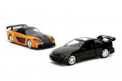 Set 2 Masini Metalice - Fast & Furious Legacy Series - Honda Civic EJ 1 si Mazda Rx-7