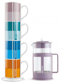 Set 4 cesti + french press - Viola