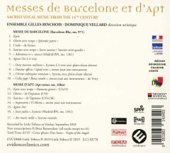 Messes De Barcelone Et D'apt