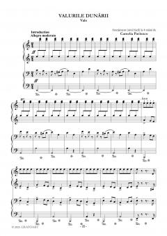 Valurile Dunarii pentru pian