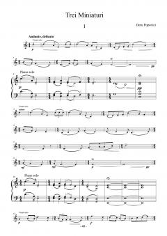 Mici piese romanesti pentru vioara cu acompaniament de pian - Caietul IV