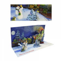 Felicitare 3D - Trenul lui Mos Craciun