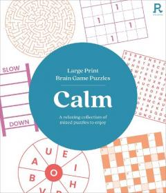 Coperta cărții Large Print Brain Game Puzzles - Calm (Puzzle Book for Adults)