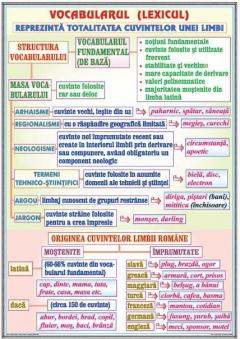 Verbul / Vocabularul (lexicul - plansa cu sipci)