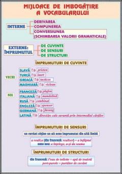 Plansa - Verbul (2) Modurile si timpurile / Mijloace de imbogatire a vocabularului