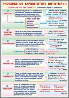 Plansa - Acordul subiectului cu predicatul (1) / Procedee de expresivitate artistica (1)
