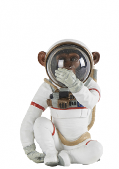 Statueta-Singe Cosmonaute Muet