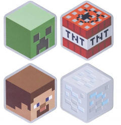 Set 4 suporturi pahare - Minecraft - Characters