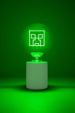 Lampa led neon - Minecraft Creeper