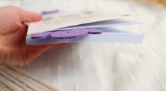 Semn de carte - Pisica castravete mov