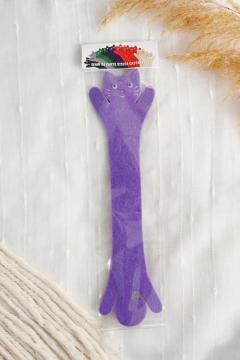 Semn de carte - Pisica castravete mov