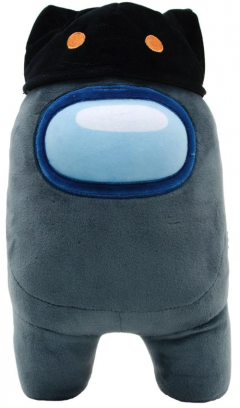 Jucarie de plus - Among Us: Black Crewmate (with Cat Head Hat)