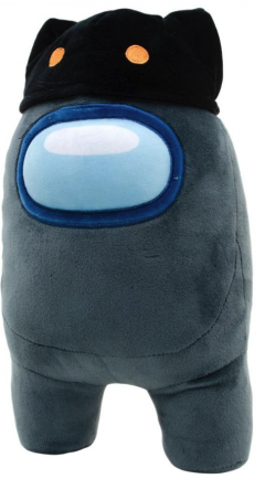 Jucarie de plus - Among Us: Black Crewmate (with Cat Head Hat)