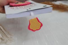 Semn de carte - Motan roz