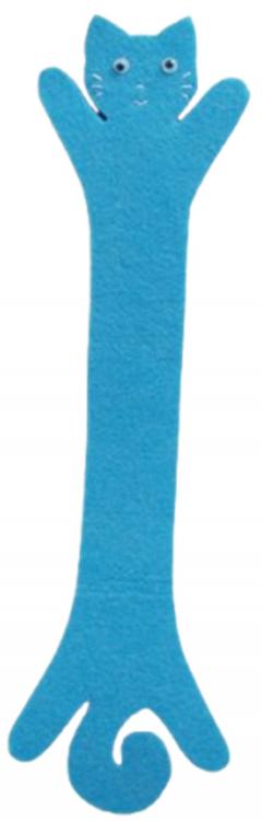 Semn de carte - Pisica castravete albastru