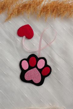 Semn de carte - Labuta de pisica cu iubire - Negru