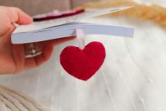 Semn de carte - Labuta de pisica cu iubire - Negru