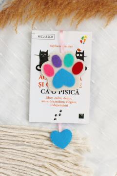 Semn de carte - Labuta de pisica cu iubire - Multicolor