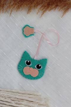 Semn de carte - Motan turcoaz