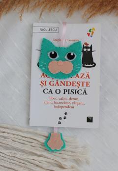 Semn de carte - Motan turcoaz