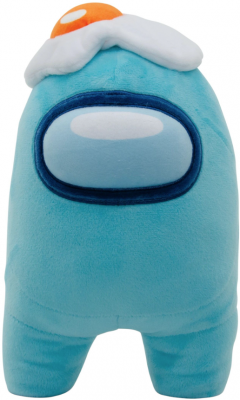 Jucarie de plus - Among Us: Cyan Crewmate (with Egg Hat)