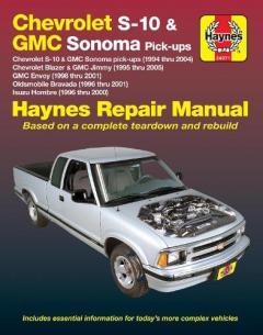 Coperta cărții Chevrolet S-10 & GMC Sonoma Pick-Ups Haynes Repair Manual