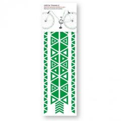 Abtibilduri reflectorizante pentru bicicleta - Triunghi verde
