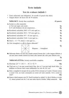 Matematica. Exercitii si probleme pentru clasa a V-a