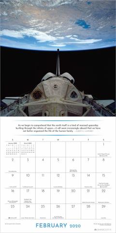 Calendar de perete 2020 - Spaceship Earth. The Overview Effect