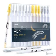 Set 12 pixuri cu gel - Ohuhu - Gold / Silver / White