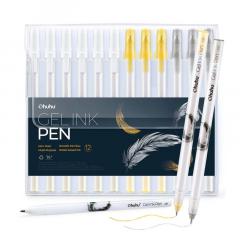 Set 12 pixuri cu gel - Ohuhu - Gold / Silver / White