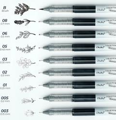 Set 9 fineliners - Ohuhu Kohala - Black