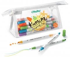 Set 24 markere - Ohuhu Dual Tips - Kumimi - Permanent, Multicolor