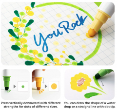 Set 24 markere - Ohuhu Dual Tips - Kumimi - Permanent, Multicolor