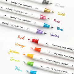 Set 24 markere - Ohuhu Dual Tips - Kumimi - Permanent, Multicolor