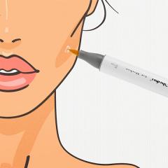 Set 24 markere - Ohuhu Skin Tone - Blender Etui