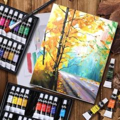 Set complet de pictura - Ohuhu Acuarele acrilice, 78 piese