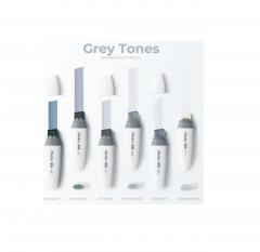 Set 6 markere - Ohuhu Molokai - Grey Tones