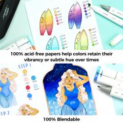 Caiet de schite - Ohuhu Marker Pad (22.5 x 21 cm)