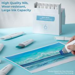 Set 6 markere - Ohuhu Molokai - Sky Glass