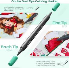 Set 48 markere si carte de colorat - Ohuhu