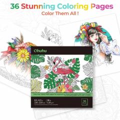 Set 48 markere si carte de colorat - Ohuhu