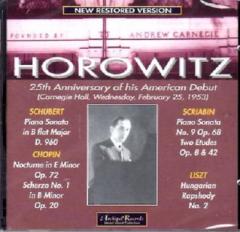 Horowitz - 25th Anniversary of his american debut