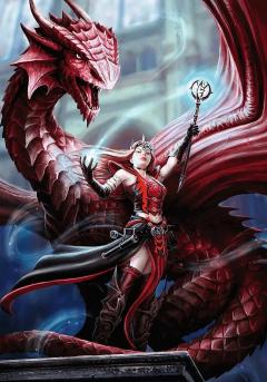 Puzzle 1000 de piese - Anne Stokes - Scarlet Mage