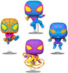 Set 4 figurine - Funko Pop! - Miles Morales Blacklight - Spider Man