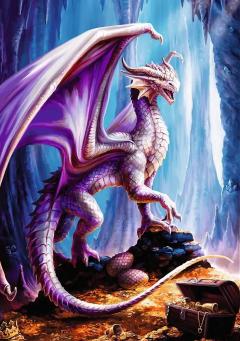 Puzzle 1000 de piese - Anne Stokes - Treasure Guardian