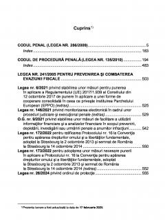 Codul penal si Codul de procedura penala, februarie 2025
